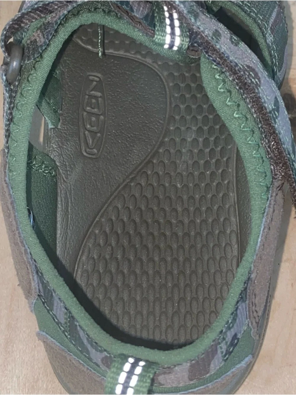 Keen Newport H2 Youth Green Camo Closed-Toe Outdoor Sport Sandals Size 7